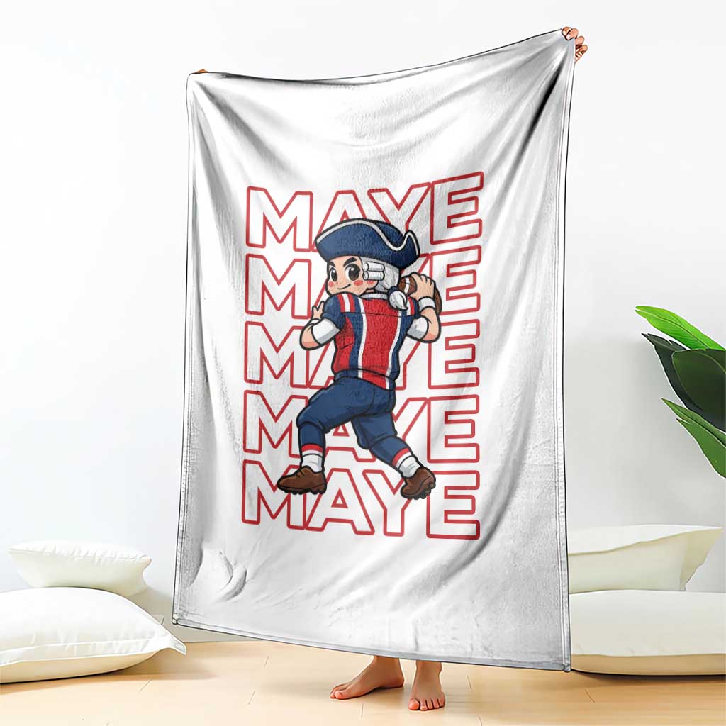 Funny NE Football Fan Gift Throw Blanket Maye Lover TS12 Print Your Wear