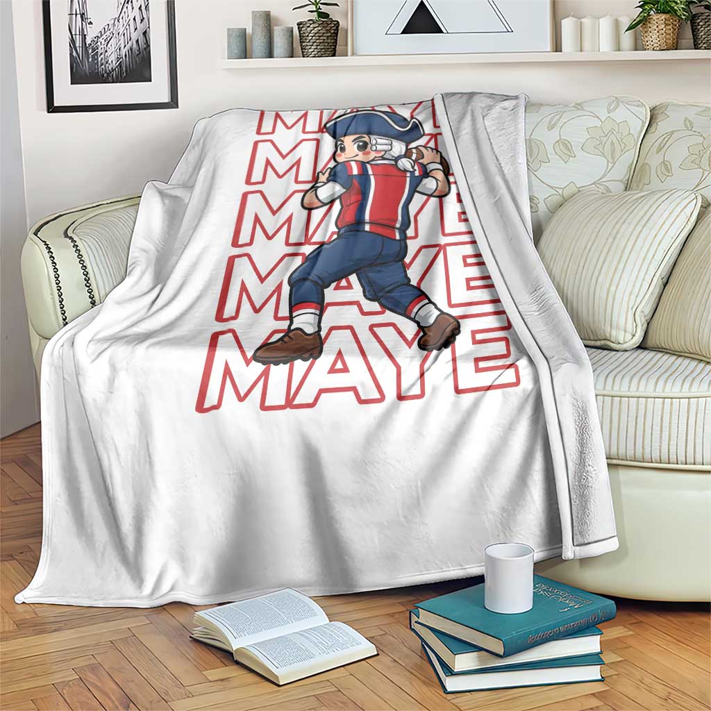 Funny NE Football Fan Gift Throw Blanket Maye Lover TS12 Print Your Wear