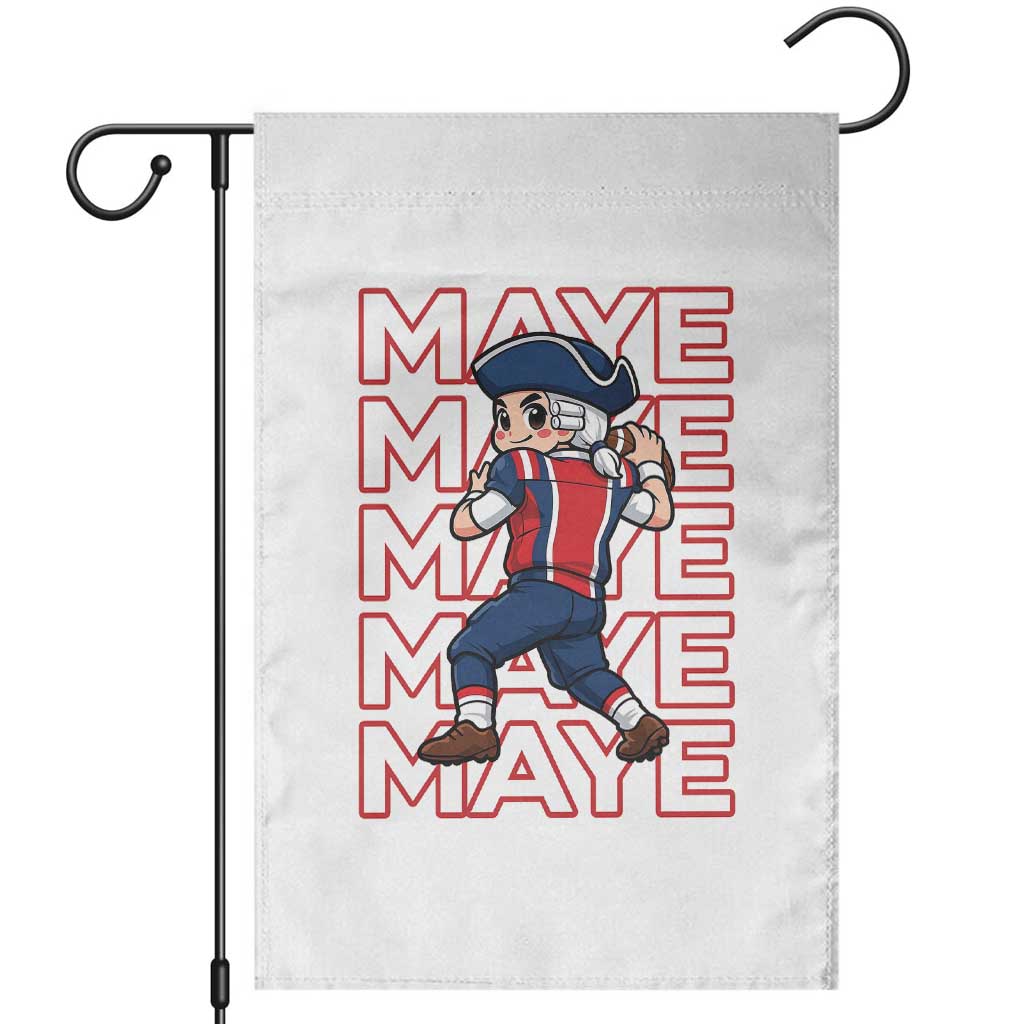 Funny NE Football Fan Gift Garden Flag Maye Lover TS12 White Print Your Wear