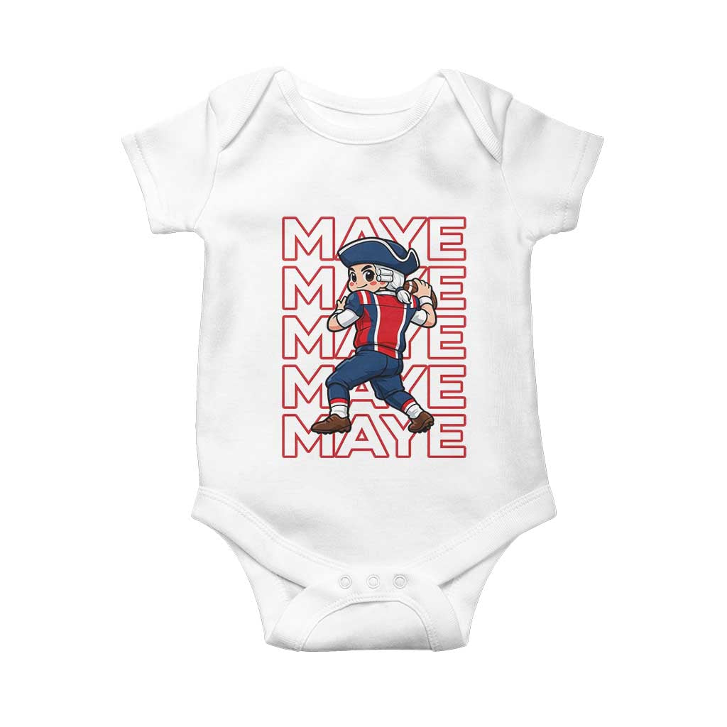 Funny NE Football Fan Gift Baby Onesie Maye Lover TS12 White Print Your Wear
