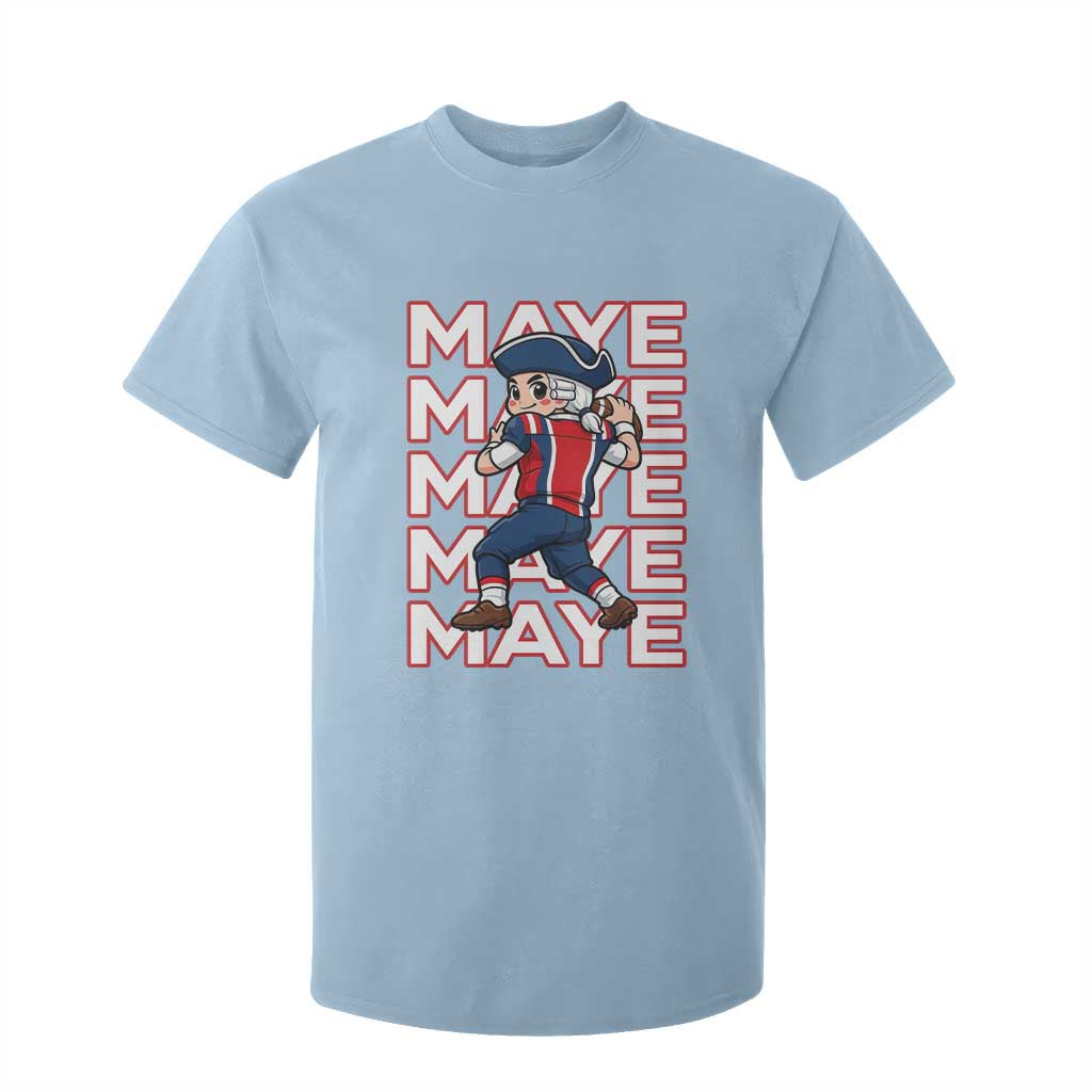 Funny NE Football Fan Gift T Shirt For Kid Maye Lover TS12 Light Blue Print Your Wear