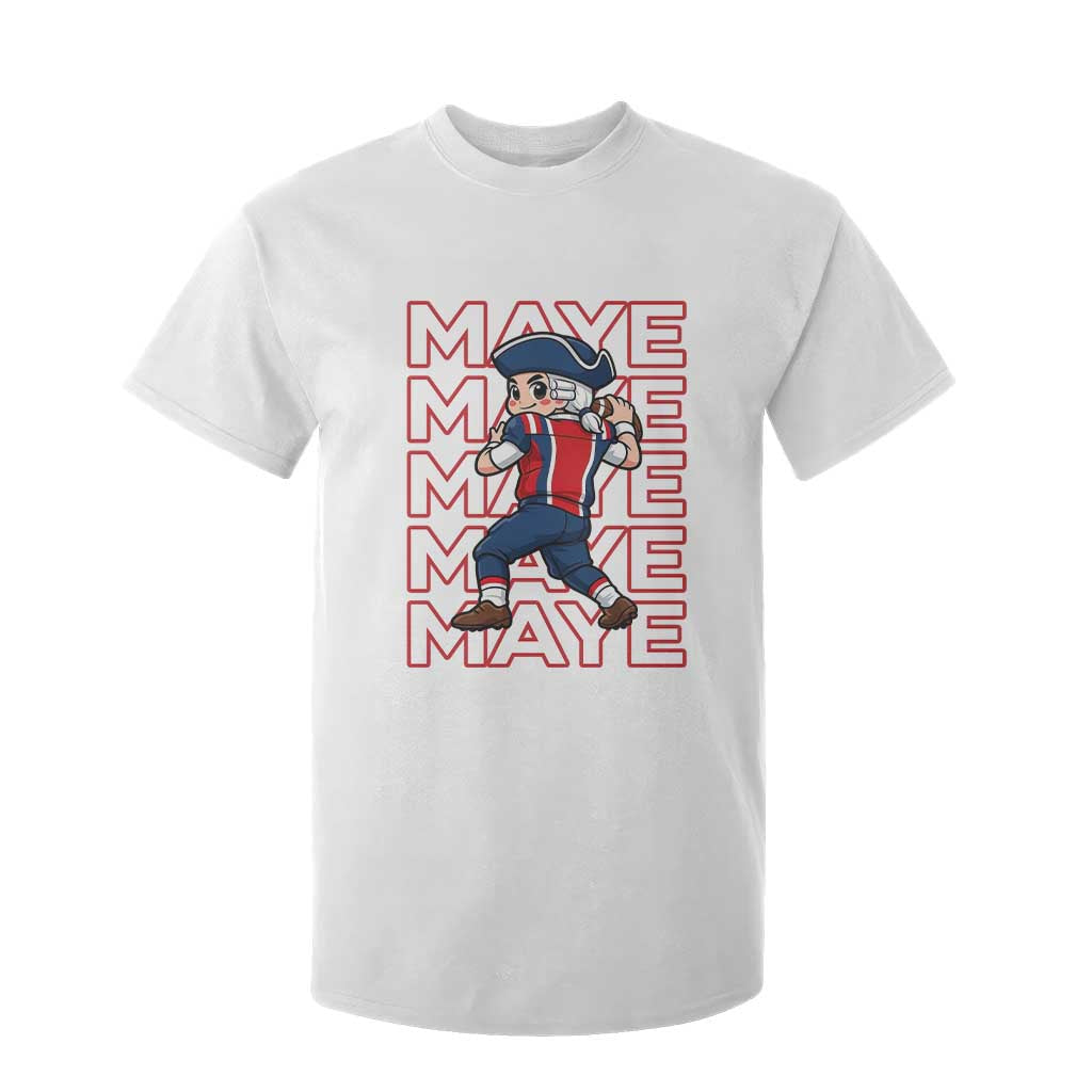 Funny NE Football Fan Gift T Shirt For Kid Maye Lover TS12 White Print Your Wear