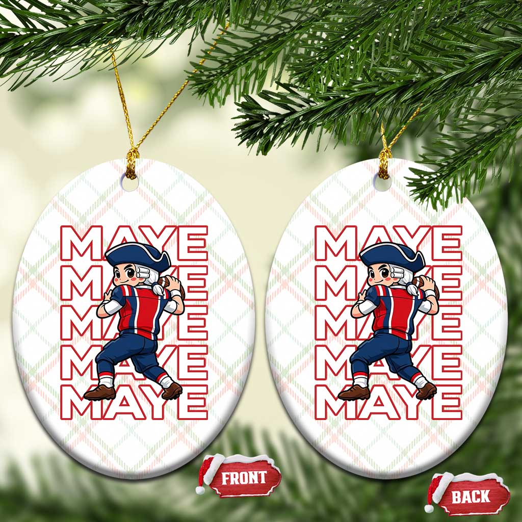 Funny NE Football Fan Gift Ceramic Ornament Maye Lover TS12 Print Your Wear