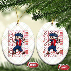 Funny NE Football Fan Gift Ceramic Ornament Maye Lover TS12 Print Your Wear