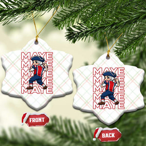 Funny NE Football Fan Gift Ceramic Ornament Maye Lover TS12 Print Your Wear