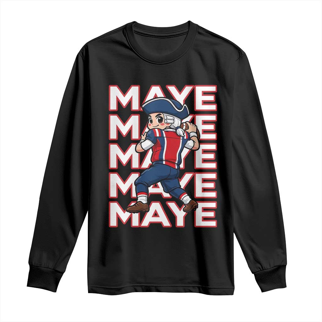 Funny NE Football Fan Gift Long Sleeve Shirt Maye Lover TS12 Black Print Your Wear