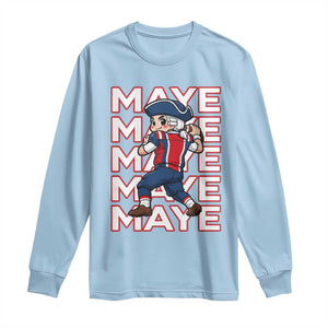 Funny NE Football Fan Gift Long Sleeve Shirt Maye Lover TS12 Light Blue Print Your Wear