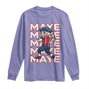 Funny NE Football Fan Gift Long Sleeve Shirt Maye Lover TS12 Violet Print Your Wear