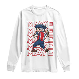 Funny NE Football Fan Gift Long Sleeve Shirt Maye Lover TS12 White Print Your Wear