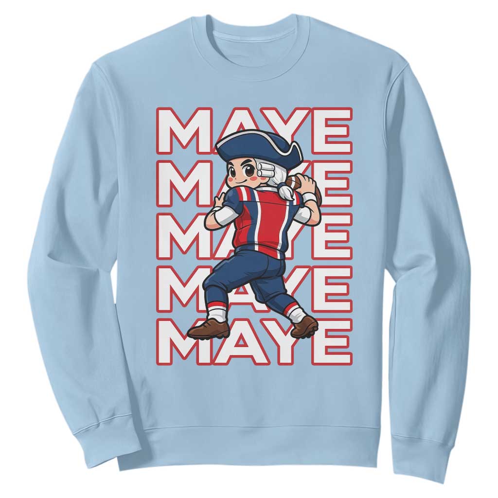 Funny NE Football Fan Gift Sweatshirt Maye Lover TS12 Light Blue Print Your Wear