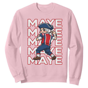 Funny NE Football Fan Gift Sweatshirt Maye Lover TS12 Light Pink Print Your Wear