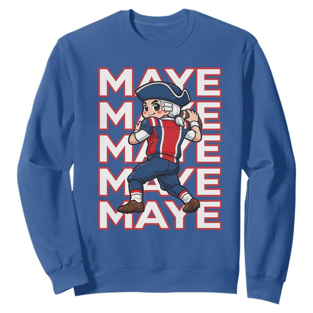 Funny NE Football Fan Gift Sweatshirt Maye Lover TS12 Royal Blue Print Your Wear
