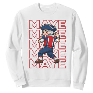 Funny NE Football Fan Gift Sweatshirt Maye Lover TS12 White Print Your Wear