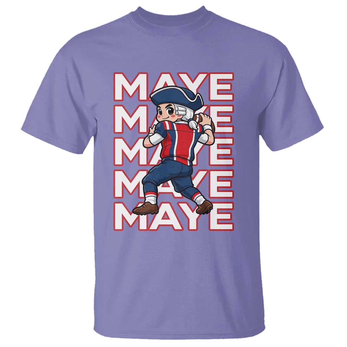 Funny NE Football Fan Gift T Shirt Maye Lover TS12 Violet Print Your Wear