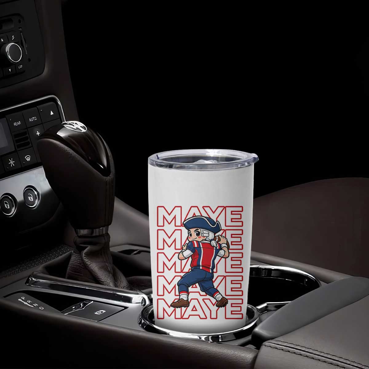 Funny NE Football Fan Gift Tumbler Cup Maye Lover TS12 Print Your Wear