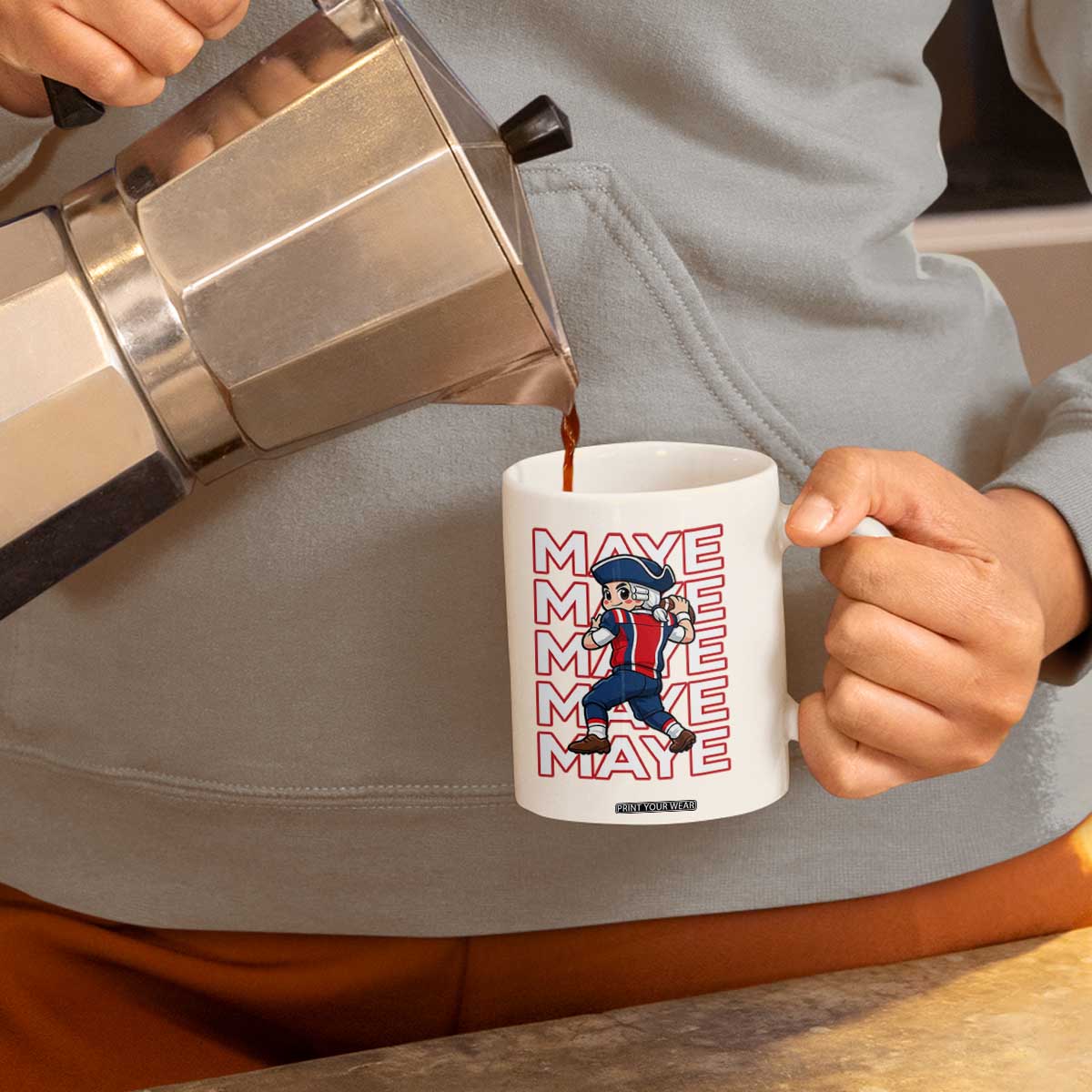 Funny NE Football Fan Gift Coffee Mug Maye Lover TS12 Print Your Wear