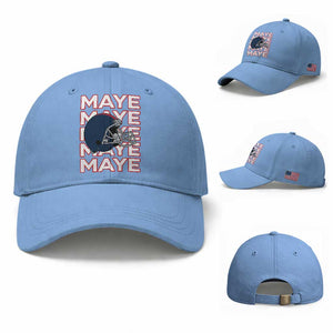 Maye Lover Baseball Cap NE Quarterback Fan Gift TS12 Baseball Cap Universal Fit Light Blue Print Your Wear