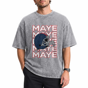 Maye Lover Washed Cotton T-Shirt NE Quarterback Fan Gift