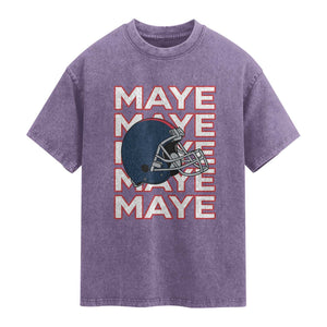 Maye Lover Washed Cotton T-Shirt NE Quarterback Fan Gift