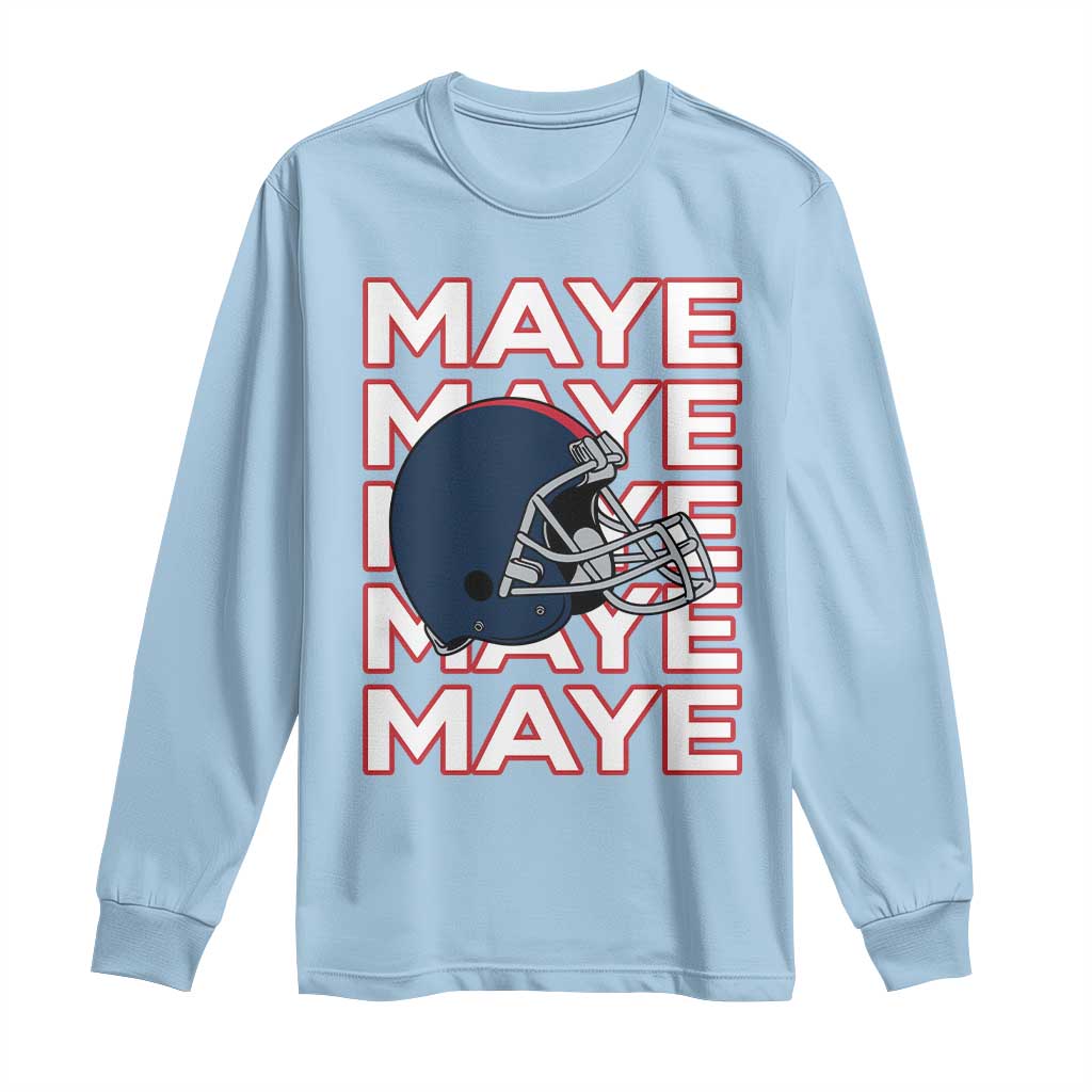 Maye Lover Long Sleeve Shirt NE Quarterback Fan Gift TS12 Light Blue Print Your Wear
