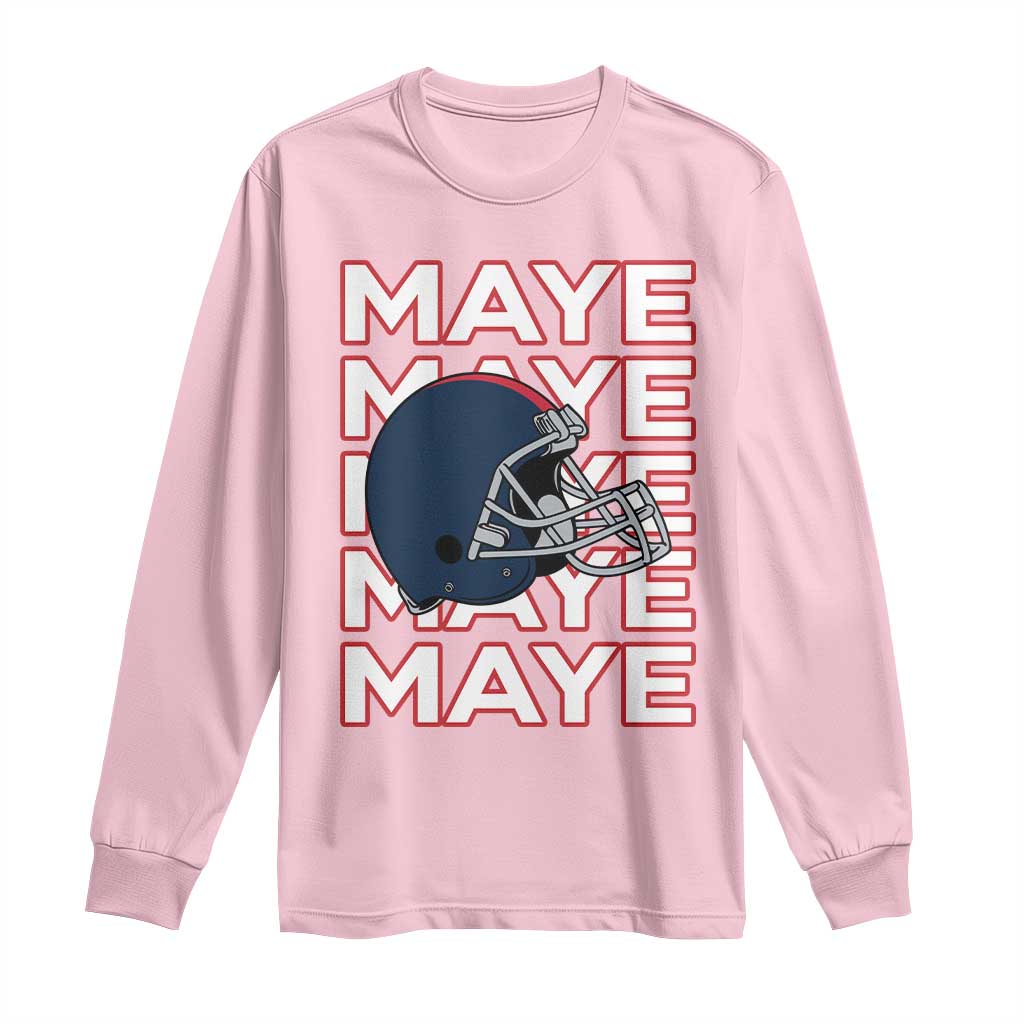 Maye Lover Long Sleeve Shirt NE Quarterback Fan Gift TS12 Light Pink Print Your Wear
