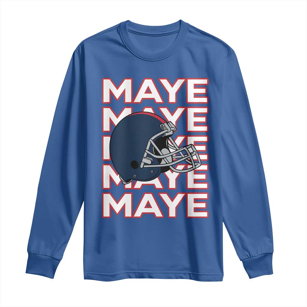 Maye Lover Long Sleeve Shirt NE Quarterback Fan Gift TS12 Royal Blue Print Your Wear