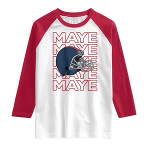 Maye Lover Raglan Shirt NE Quarterback Fan Gift TS12 White Red Print Your Wear