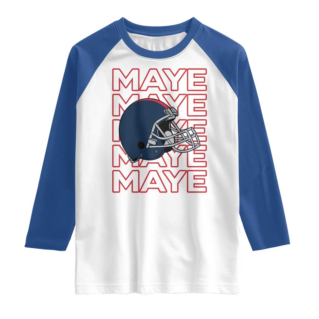 Maye Lover Raglan Shirt NE Quarterback Fan Gift TS12 White Royal Print Your Wear