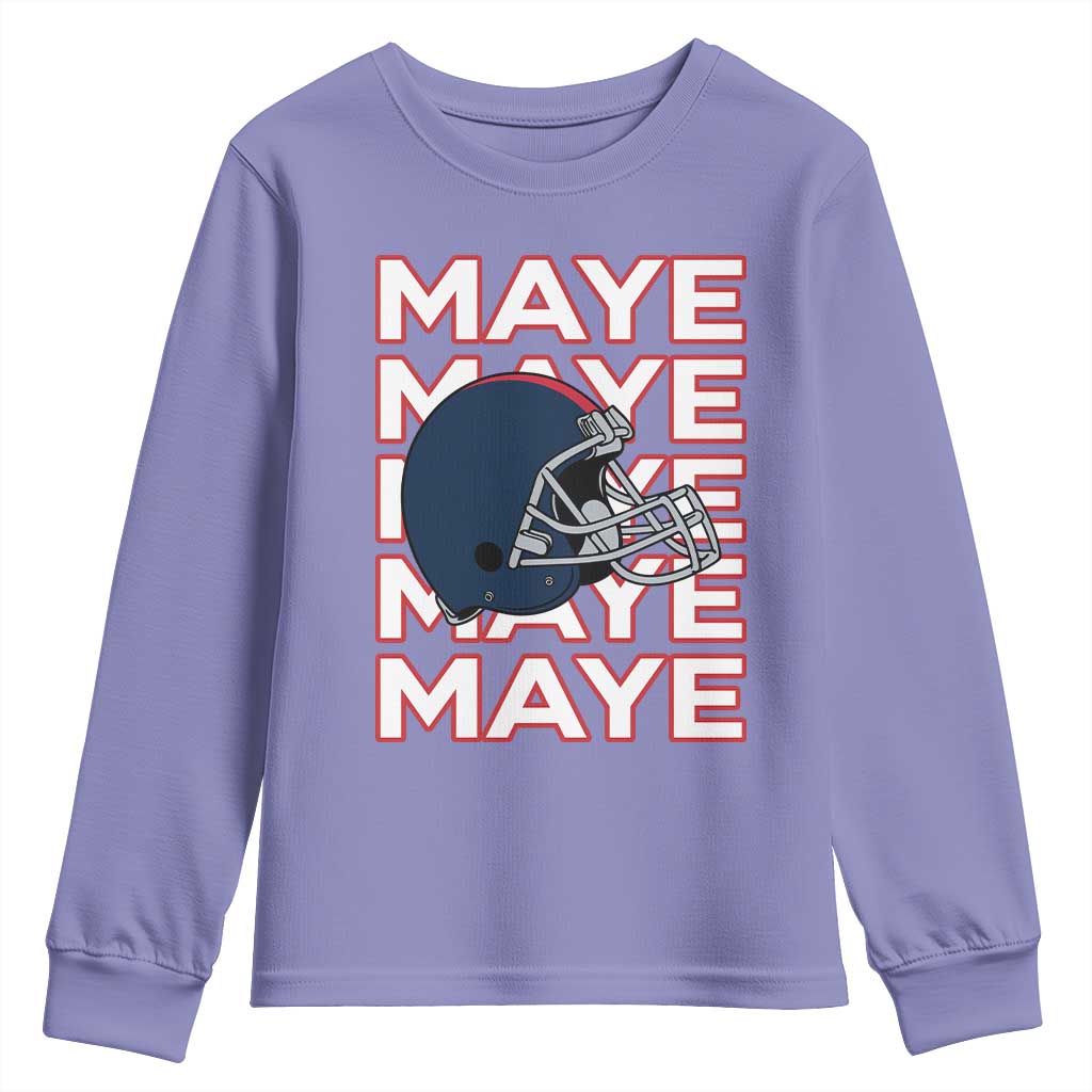 Maye Lover Youth Sweatshirt NE Quarterback Fan Gift TS12 Violet Print Your Wear