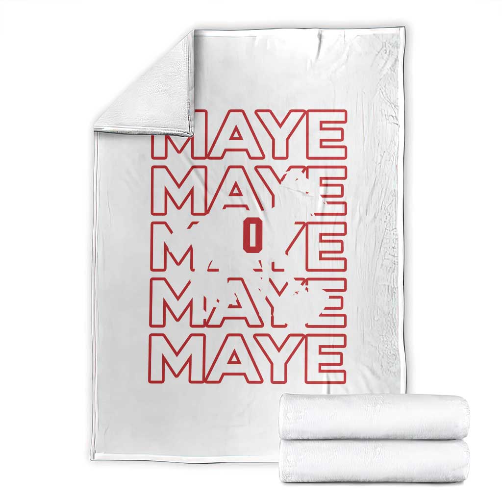 The GOAT Maye Throw Blanket NE Quarterback Fan Gift TS12 White Print Your Wear