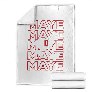 The GOAT Maye Throw Blanket NE Quarterback Fan Gift TS12 White Print Your Wear