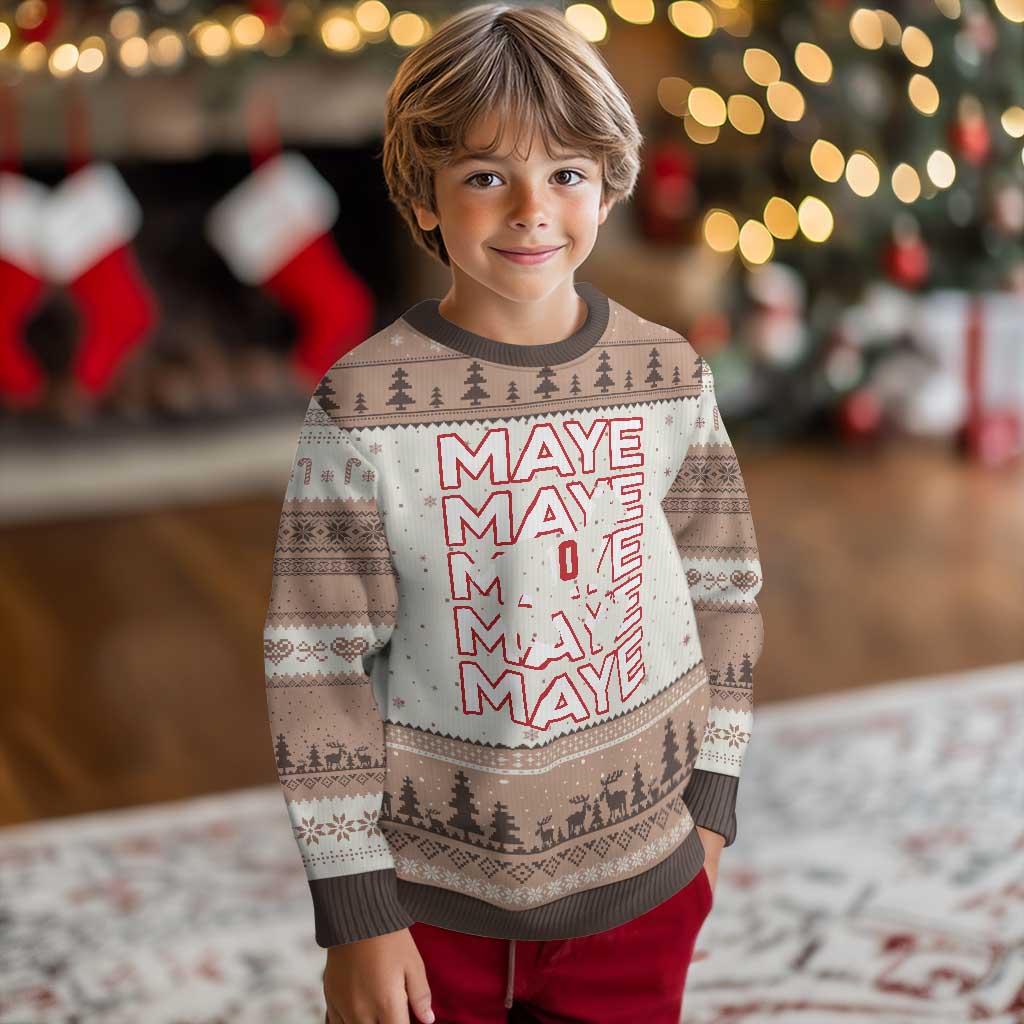 The GOAT Maye Ugly Christmas Sweater NE Quarterback Fan Gift TS12 Mocha Mousse Print Your Wear
