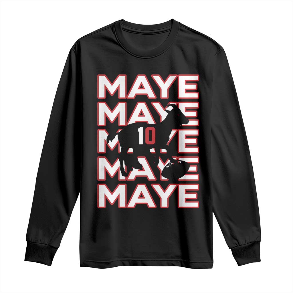 The GOAT Maye Long Sleeve Shirt NE Quarterback Fan Gift TS12 Black Print Your Wear