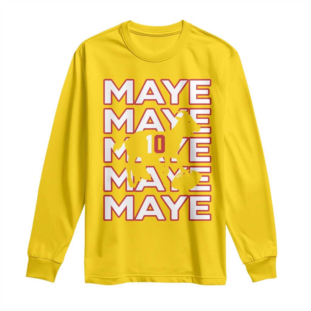The GOAT Maye Long Sleeve Shirt NE Quarterback Fan Gift TS12 Daisy Print Your Wear