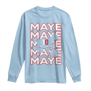 The GOAT Maye Long Sleeve Shirt NE Quarterback Fan Gift TS12 Light Blue Print Your Wear