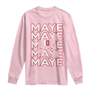 The GOAT Maye Long Sleeve Shirt NE Quarterback Fan Gift TS12 Light Pink Print Your Wear