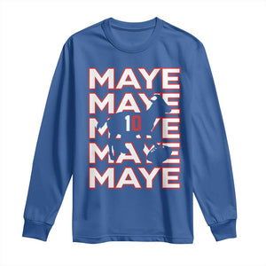 The GOAT Maye Long Sleeve Shirt NE Quarterback Fan Gift TS12 Royal Blue Print Your Wear