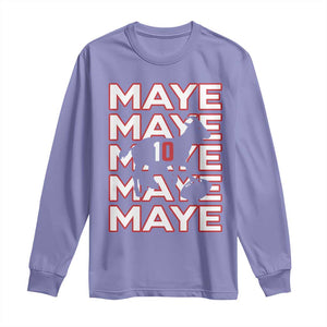 The GOAT Maye Long Sleeve Shirt NE Quarterback Fan Gift TS12 Violet Print Your Wear