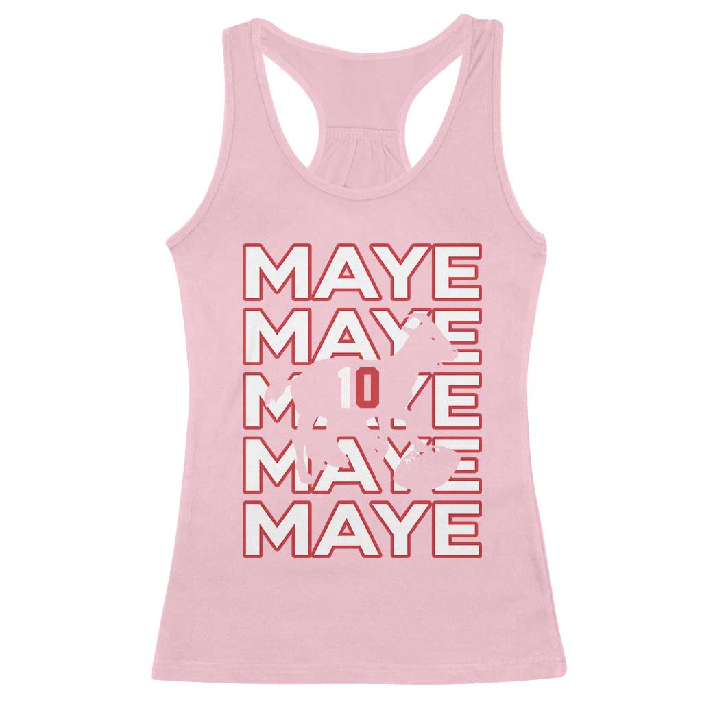 The GOAT Maye Racerback Tank Top NE Quarterback Fan Gift TS12 Light Pink Print Your Wear