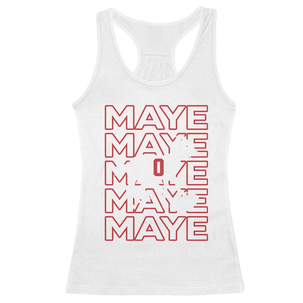 The GOAT Maye Racerback Tank Top NE Quarterback Fan Gift TS12 White Print Your Wear