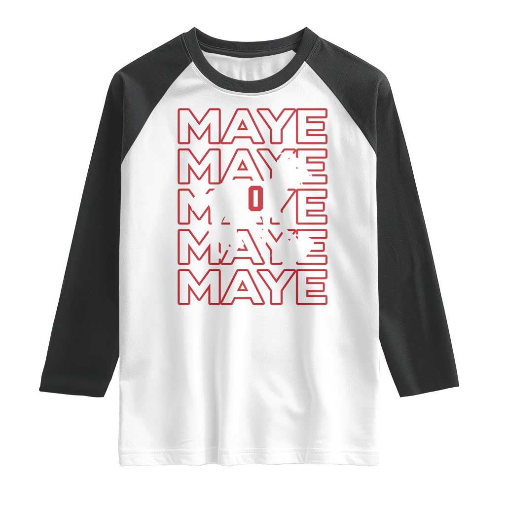 The GOAT Maye Raglan Shirt NE Quarterback Fan Gift TS12 White Black Print Your Wear