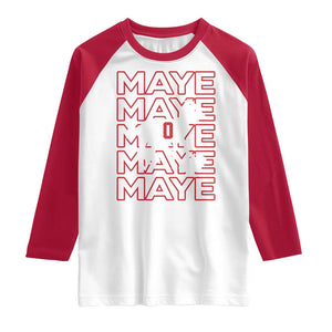 The GOAT Maye Raglan Shirt NE Quarterback Fan Gift TS12 White Red Print Your Wear