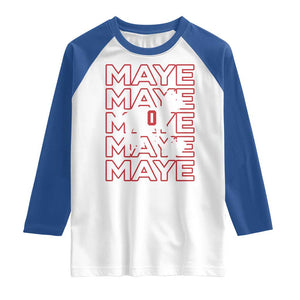 The GOAT Maye Raglan Shirt NE Quarterback Fan Gift TS12 White Royal Print Your Wear