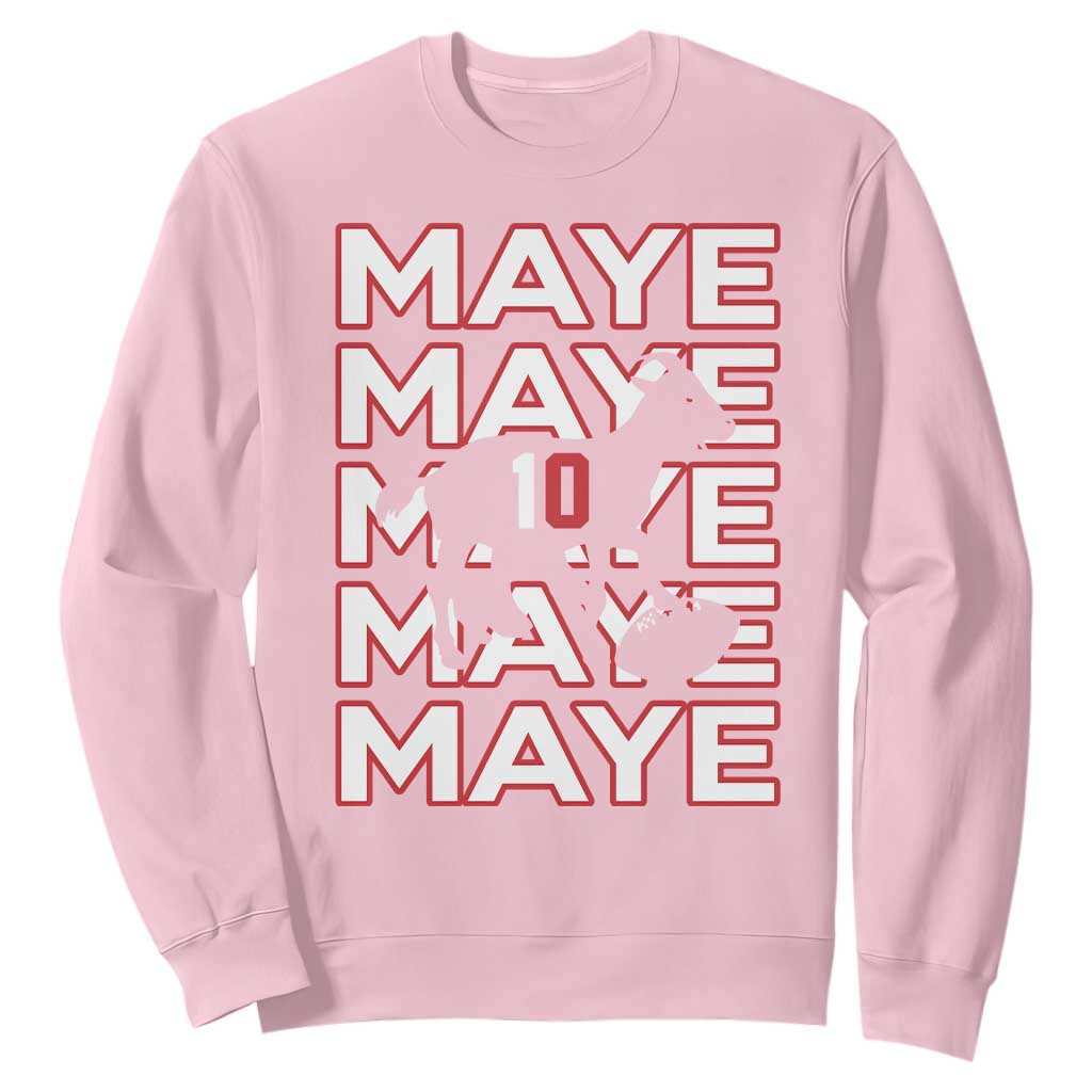 The GOAT Maye Sweatshirt NE Quarterback Fan Gift TS12 Light Pink Print Your Wear