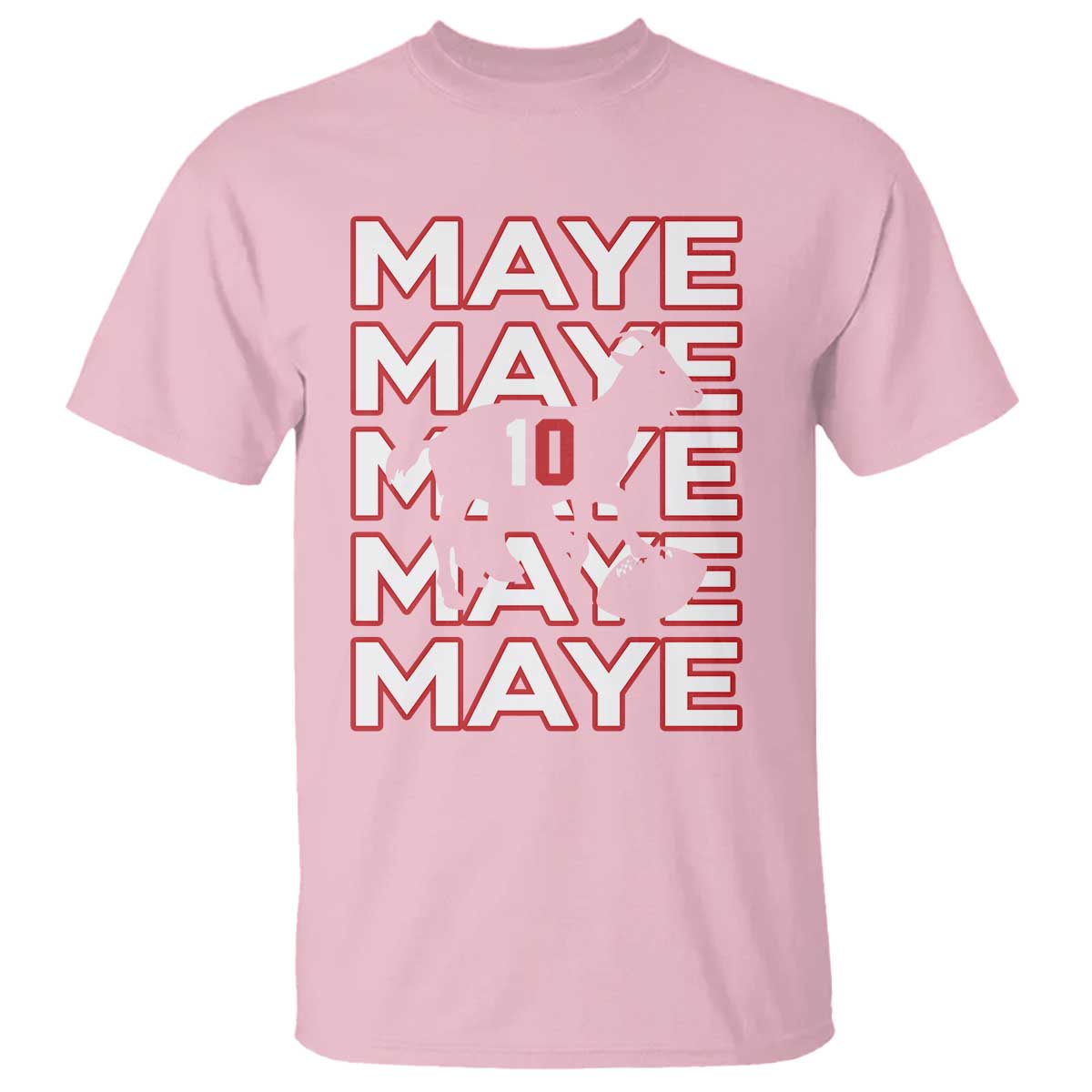 The GOAT Maye T Shirt NE Quarterback Fan Gift TS12 Light Pink Print Your Wear