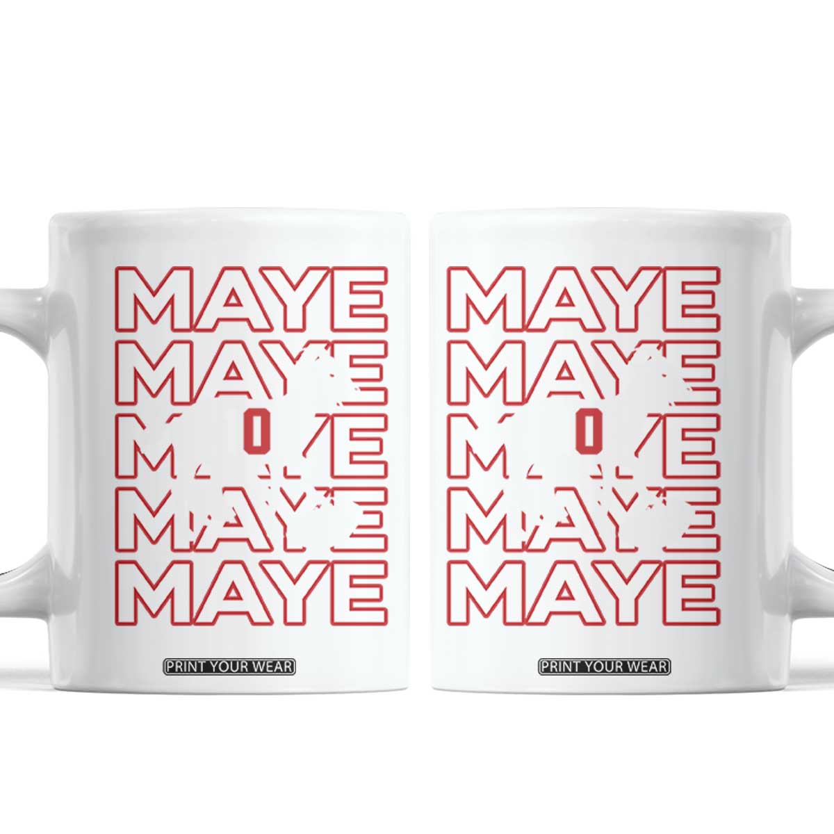 The GOAT Maye Coffee Mug NE Quarterback Fan Gift TS12 White Print Your Wear