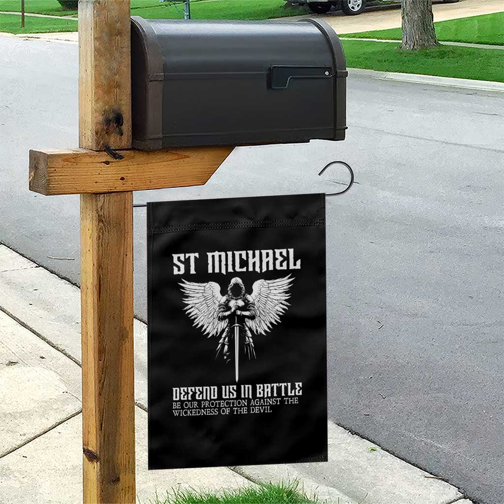 Saint Michael Defend Us In Battle Garden Flag Christian Faith Gift TS12 Print Your Wear