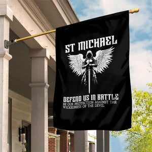 Saint Michael Defend Us In Battle Garden Flag Christian Faith Gift TS12 Print Your Wear
