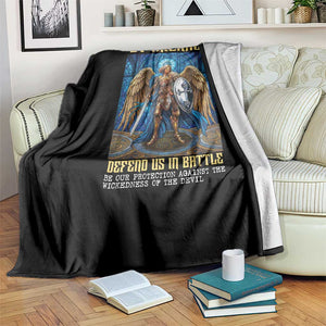Saint Michael Prayer Defend Us In Battle Throw Blanket Religious Gift TS12 Print Your Wear