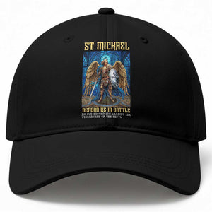 Saint Michael Prayer Defend Us In Battle Baseball Cap Religious Gift TS12 Print Your Wear
